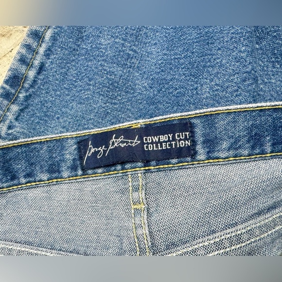 Wrangler George Strait Jeans Mens 38x30 Cowboy Cut Dark Wash Work 13MGSHD - Picture 6 of 10